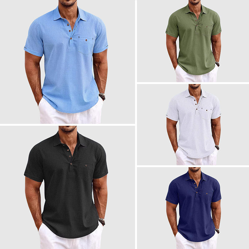 Everyday men's short-sleeve polo for summer. Casual men's apparel, perfect for warm weather fashion & relaxed fit.