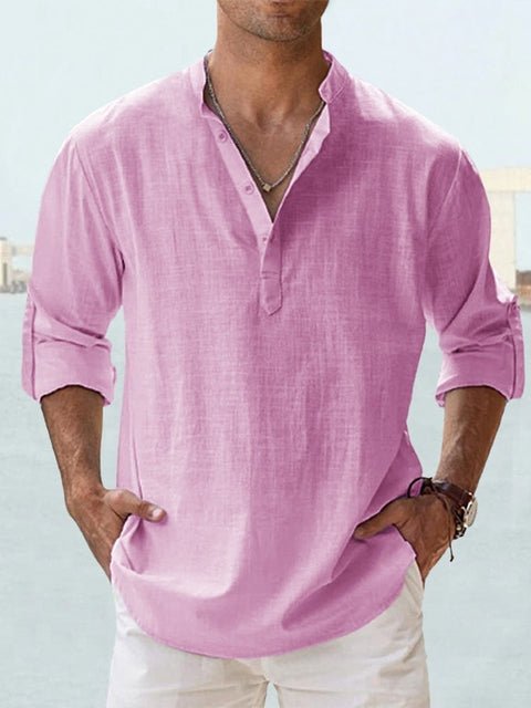 Smart casual men's summer shirt, lightweight & breathable, perfect for everyday wear and outings.