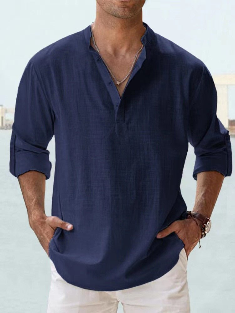 Versatile men's casual summer shirt, lightweight & breathable for any warm weather occasion.