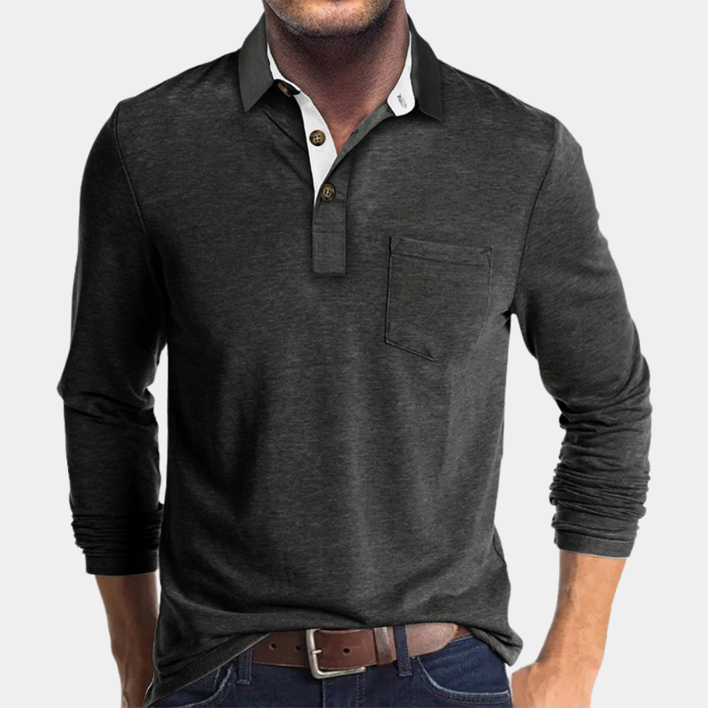 Comfortable men's polo shirt, classic fit, with chest pocket. Great for casual and everyday men's wear.