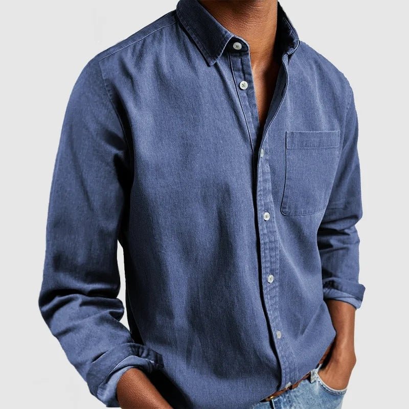 Versatile men's classic fit long sleeve button down shirt. Ideal for smart casual or everyday occasions.
