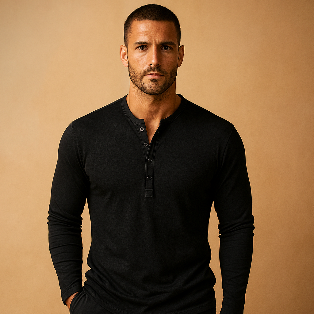 Men's classic long sleeve shirt, perfect for versatile casual or semi-formal everyday wear.