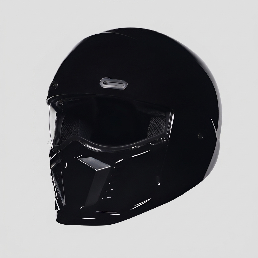 Protective classic full face men's motorcycle helmet, DOT & ECE approved, essential gear for street bike safety.