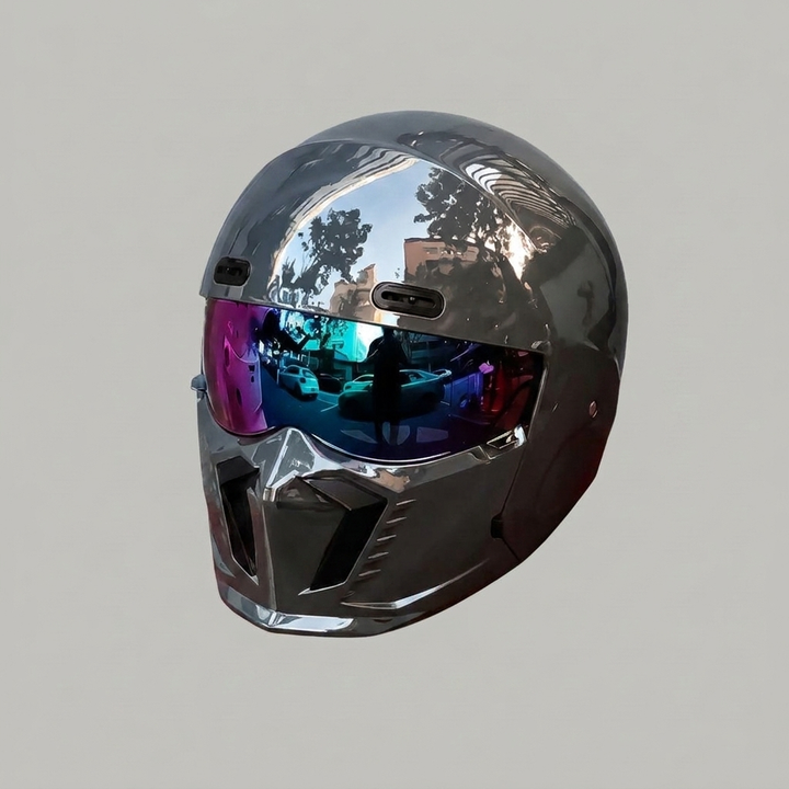 Men's classic full face motorcycle helmet, DOT & ECE certified protective gear for street bike & cruiser riders.