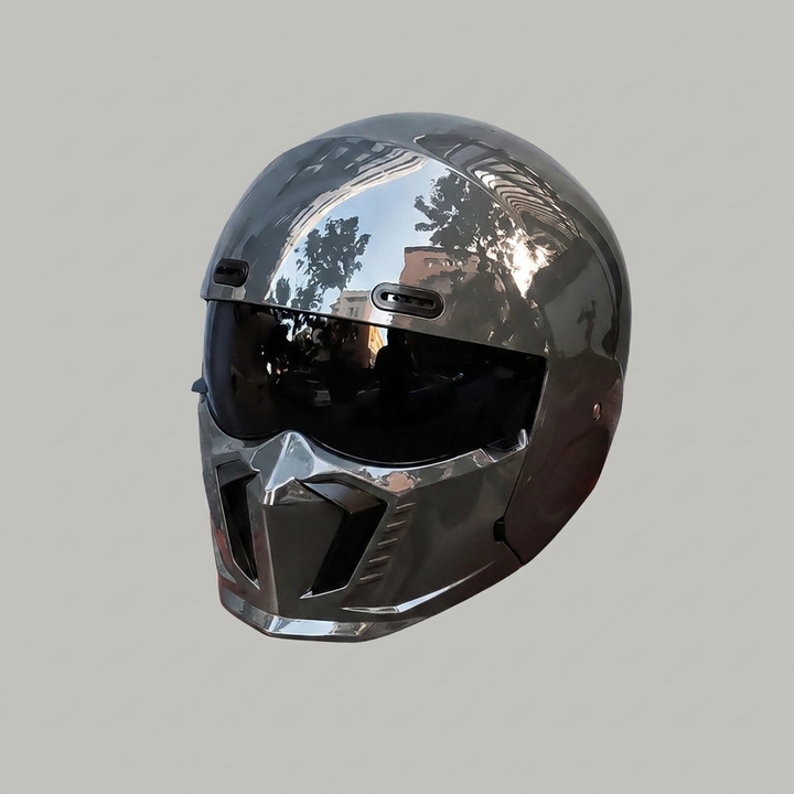 All-weather men's classic motorcycle helmet, full face, DOT & ECE certified for superior rider safety.