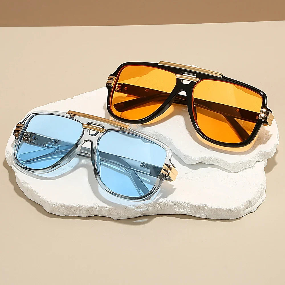 Stylish men's classic UV400 sunglasses for comprehensive eye protection and a timeless fashion look.