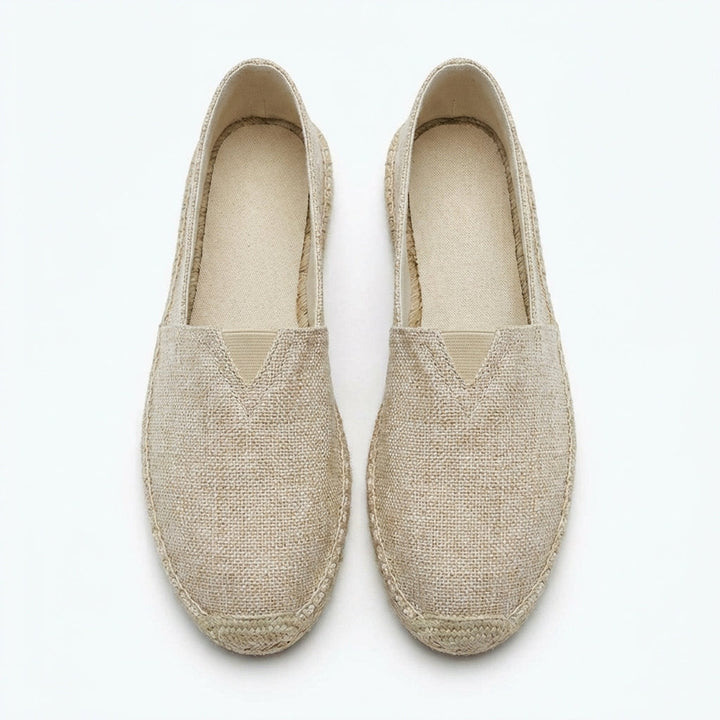 Smart casual men's espadrille shoes, a comfortable slip-on option for summer fashion.
