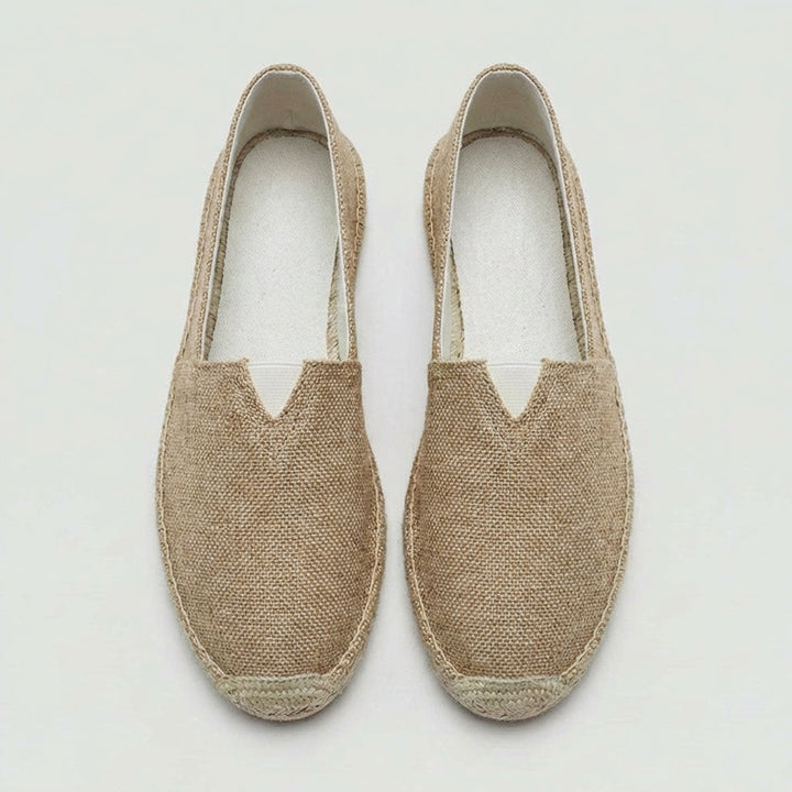 Men's beach-ready espadrille loafers, offering comfortable slip-on style for summer adventures.