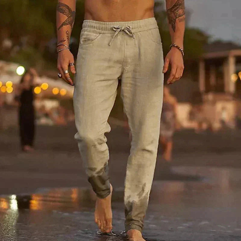 Men's comfy drawstring jogger pants, relaxed fit for ultimate comfort & casual style.