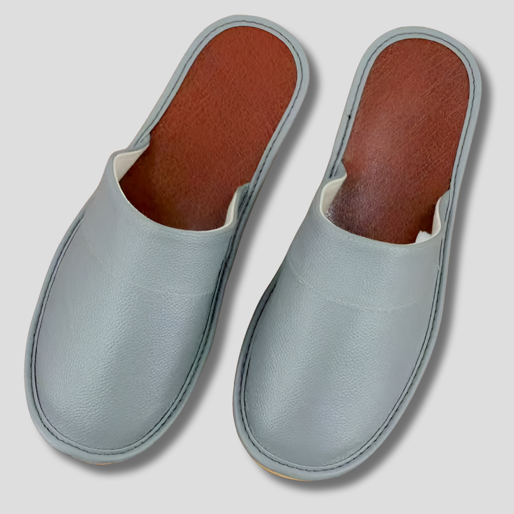 Plush men's cozy slip-on slippers, ideal comfort footwear for relaxing around the house.