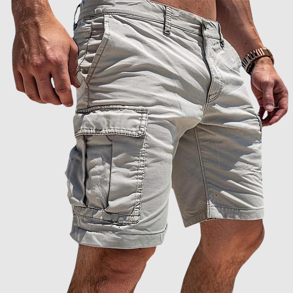 Men's durable cargo shorts with multiple pockets, ideal for everyday comfort and outdoor utility.