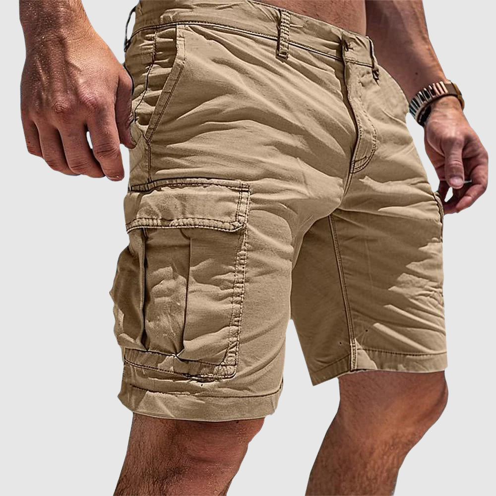 Men's versatile knee-length cargo shorts, offering comfort & storage for everyday, summer, or outdoor adventures.