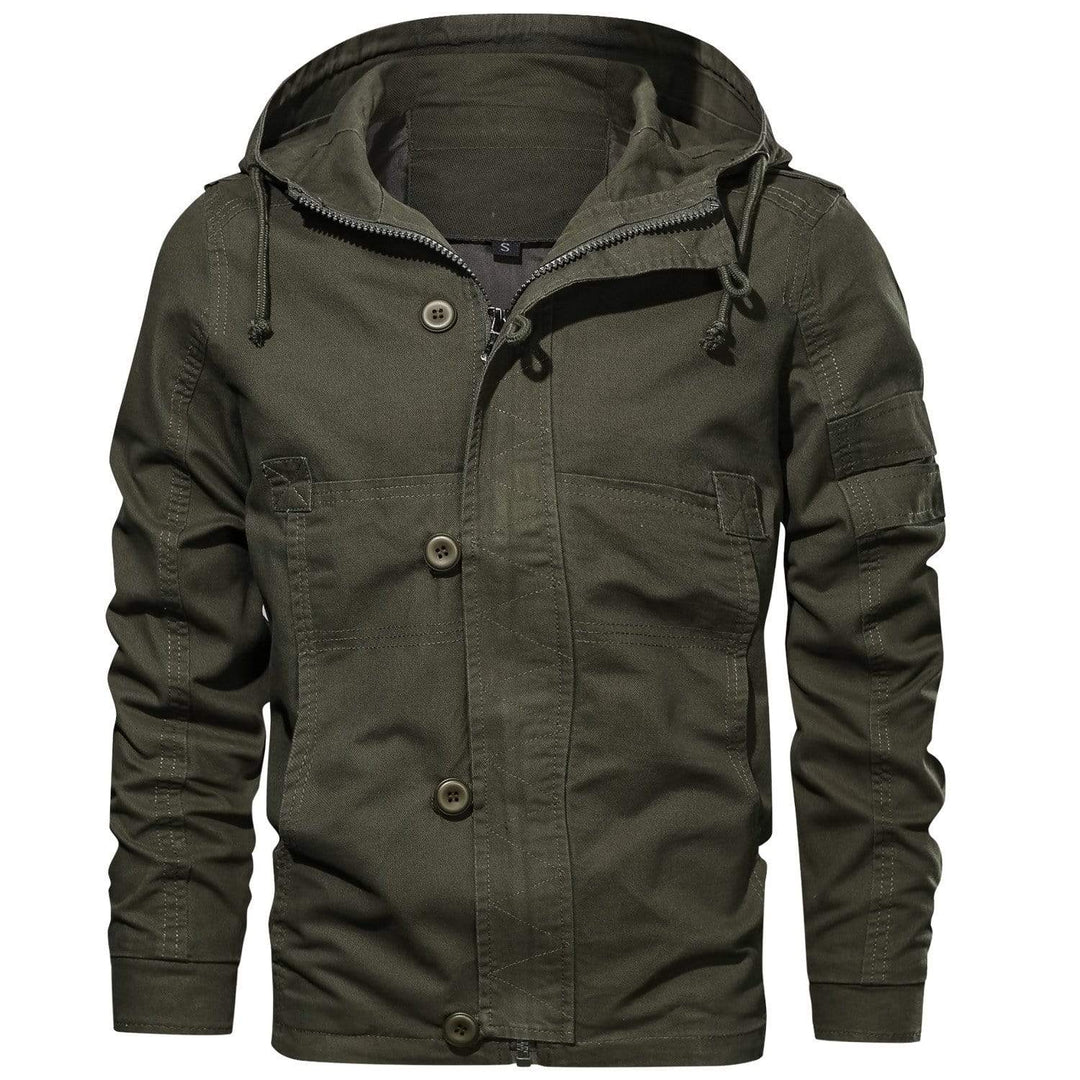 Men's durable cotton surplus jacket, military-style, perfect for casual outerwear