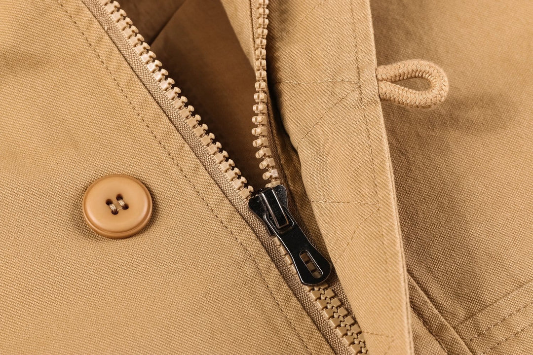 Men's all-season jacket, cotton-rich for breathability and durability