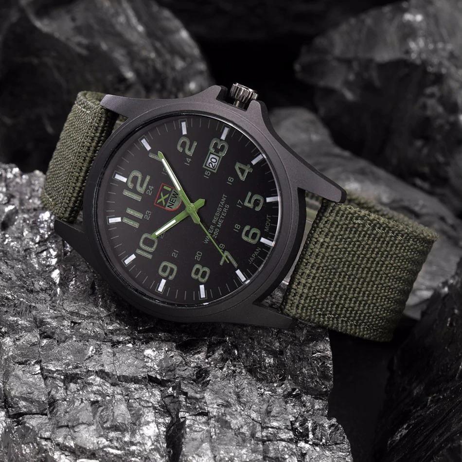 Men's durable waterproof outdoor sports watch with a rugged black casing.