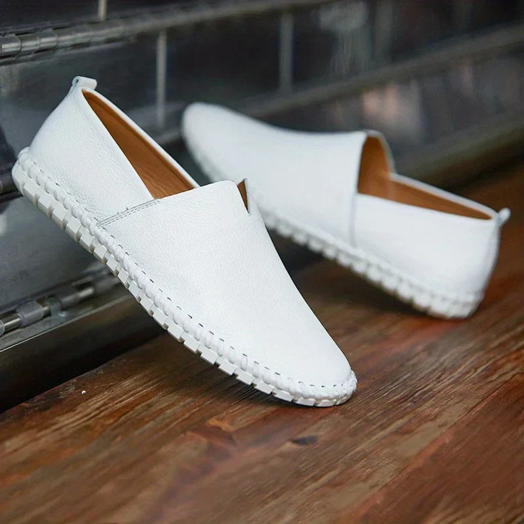 Men's matte finish formal loafers, sleek slip-on design for a polished, modern look.