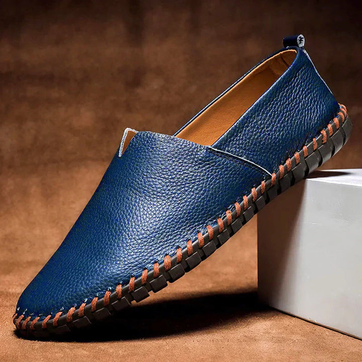 Versatile men's slip-on loafers in matte finish, great casual or dress shoes for any wardrobe.