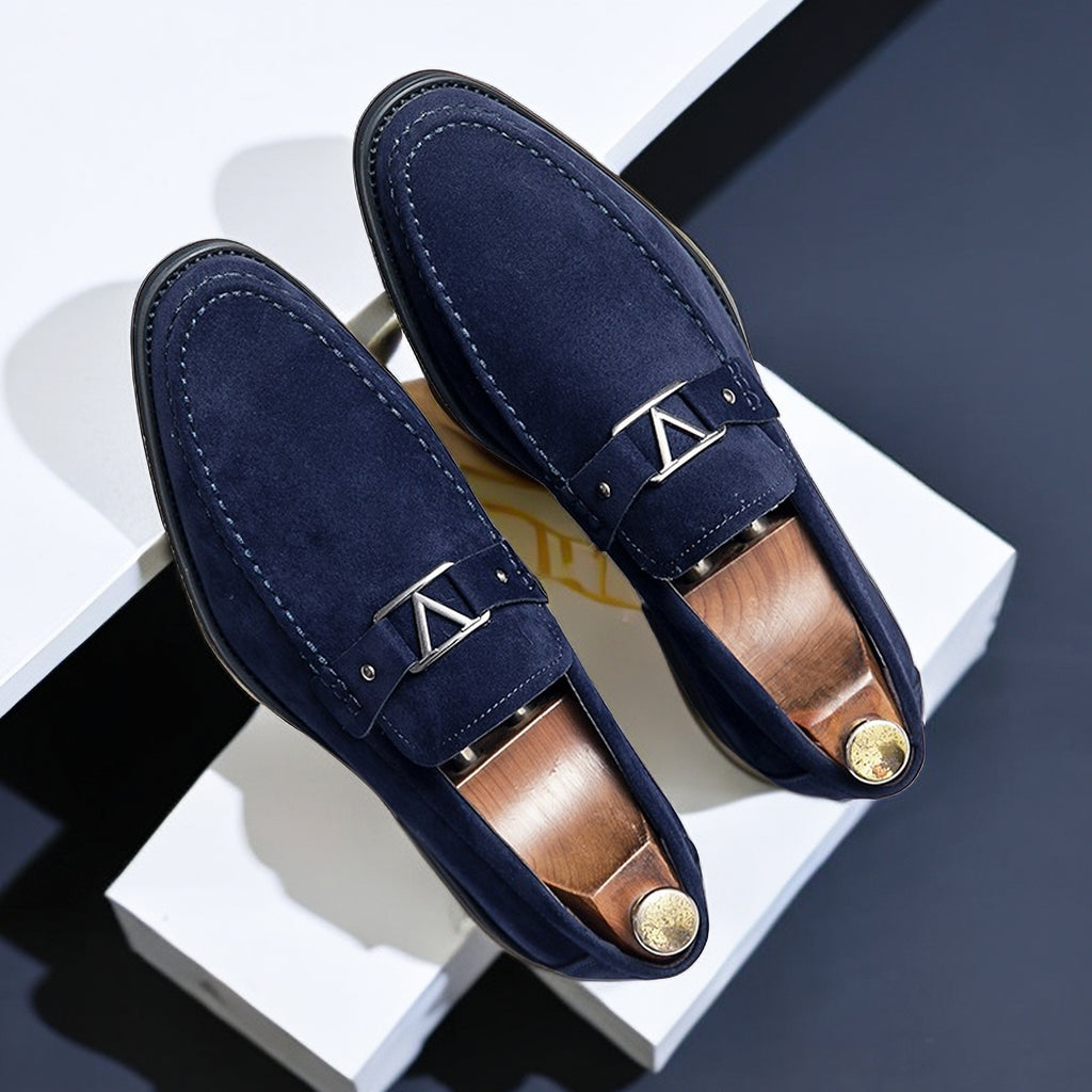 Classic men's comfortable slip-on loafers. Perfect versatile dress shoes for any formal or casual occasion.