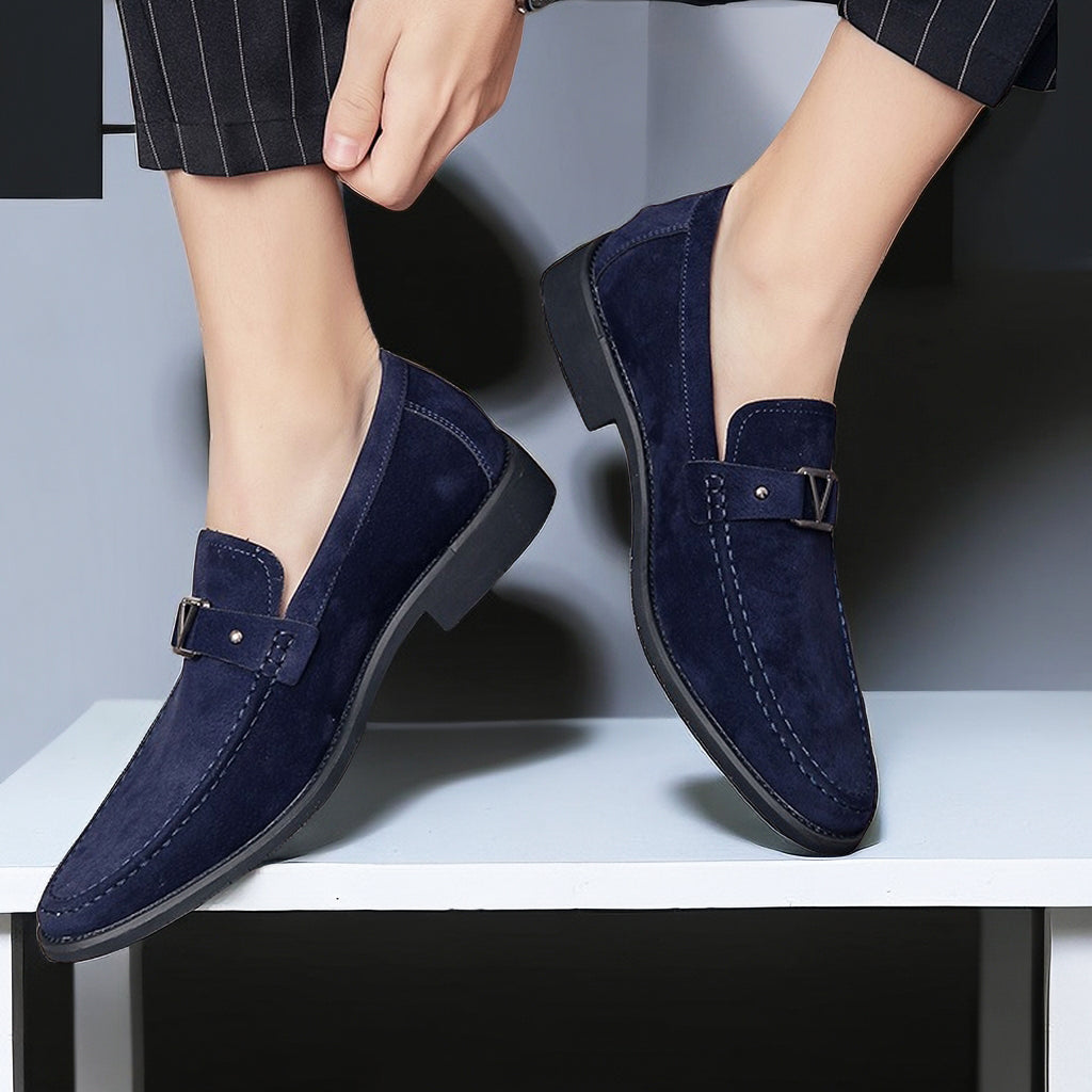 High-quality men's dress slip-on loafers. Comfortable and elegant for versatile styling, from casual to formal.