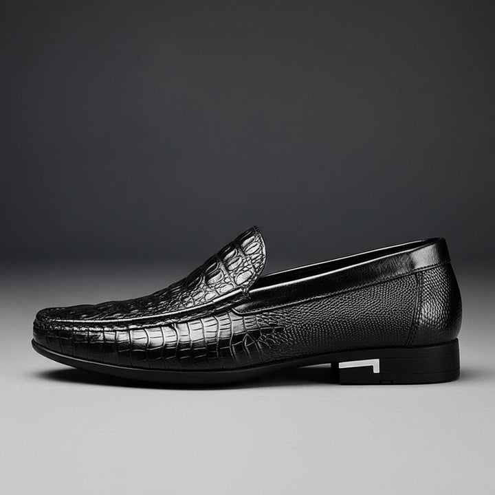 Versatile men's embossed loafers, perfect slip-on footwear for any smart casual occasion.