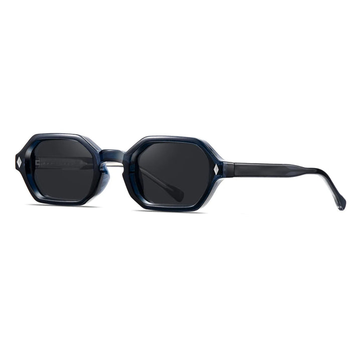 Fashionable men's UV protection sunglasses with unique geometric octagonal frames; a unisex accessory.