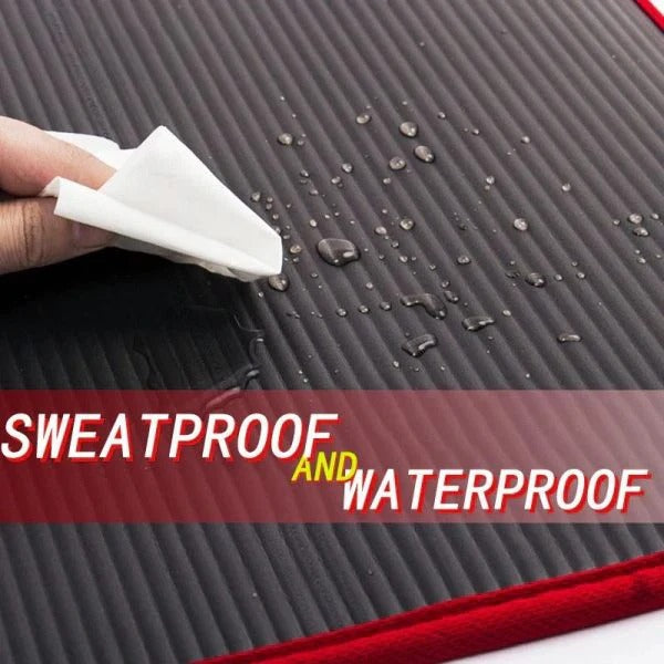 Men's durable high-density fitness mat, non-slip surface ensures safety for all home & gym exercises.