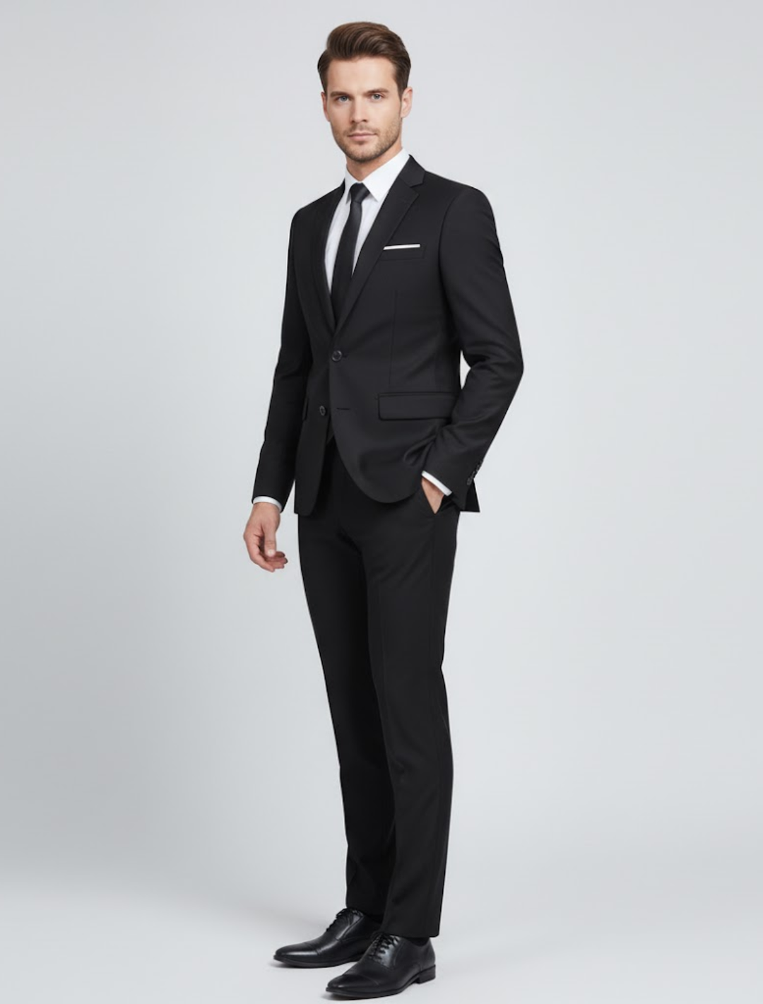 Sharp men's smart casual two-piece suit, a versatile spring fashion choice for various events.