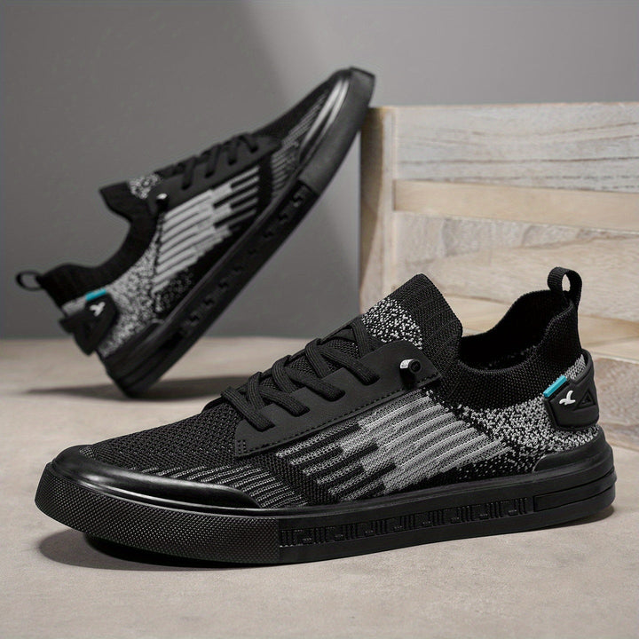 Sleek men's lightweight knit shoes with a flexible sole, designed for ultimate comfort and urban street style.