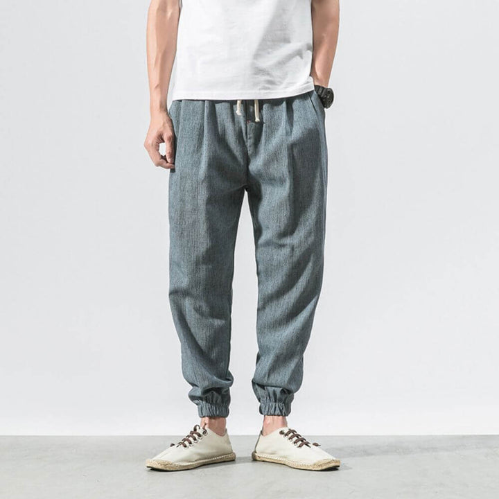Men's casual drawstring joggers, perfect for summer style and comfort.