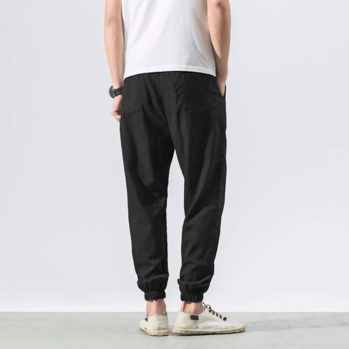 Stylish men's joggers with a comfortable, breathable design for casual wear.