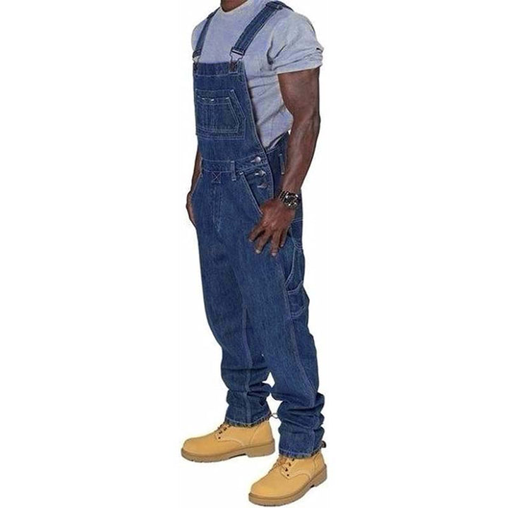 Men's loose fit bib overalls, a comfortable multi-pocket workwear & casual option. Relaxed for all-day wear.