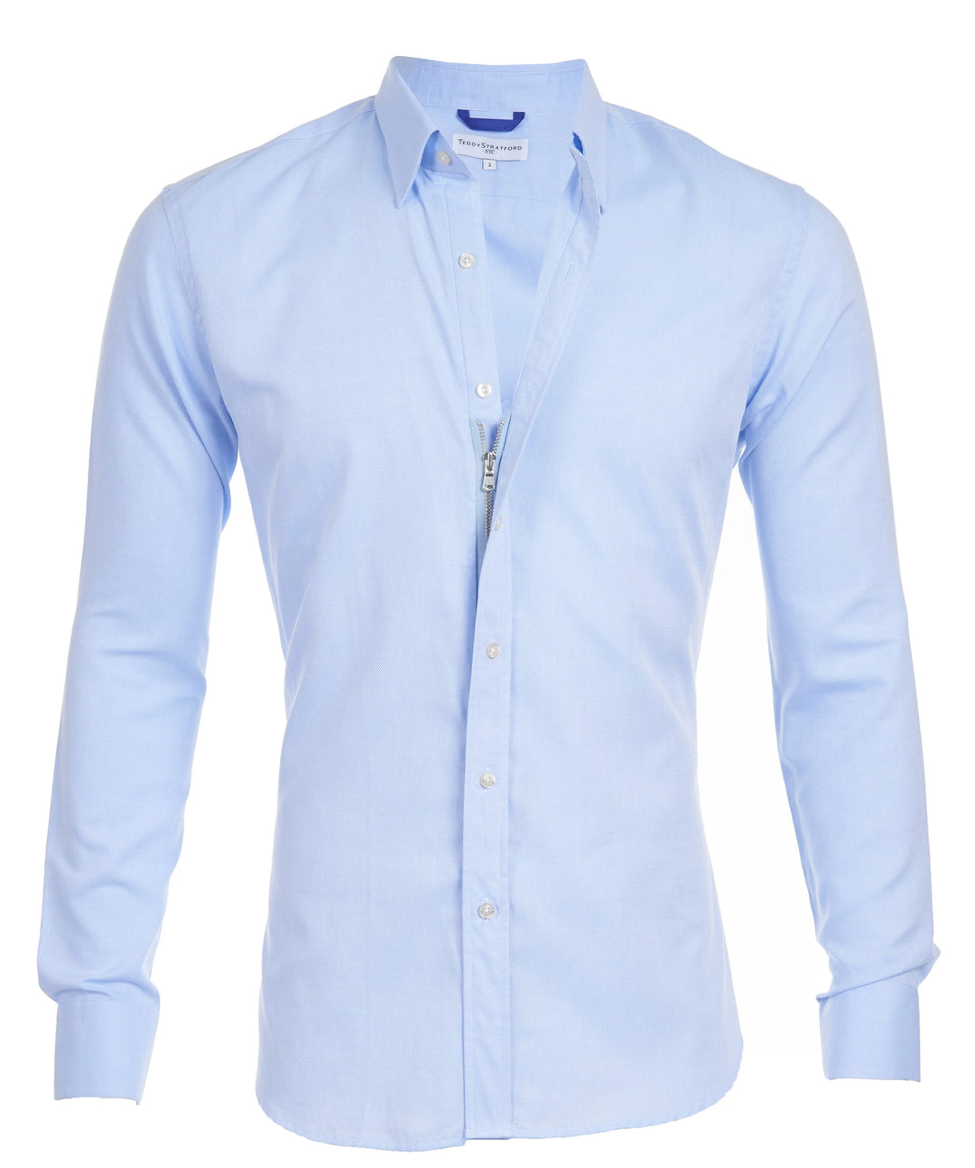 Stylish men's zip fit casual shirt, long sleeve, offering a comfortable and modern look for men's fashion.