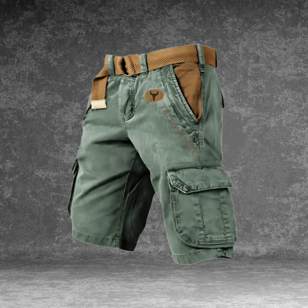 Comfortable men's cargo shorts featuring spacious multi-pockets, great for summer adventures & casual outfits.