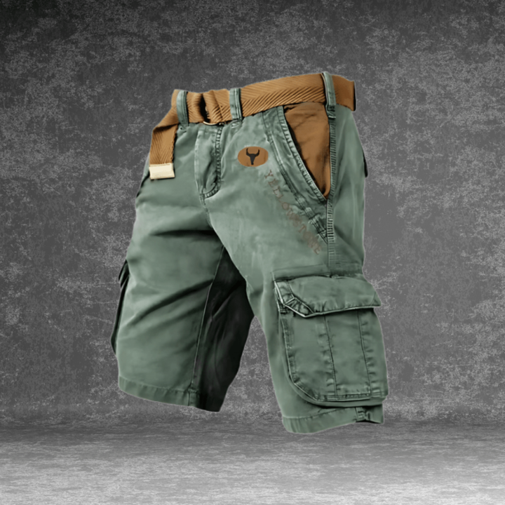 Comfortable men's cargo shorts featuring spacious multi-pockets, great for summer adventures & casual outfits.