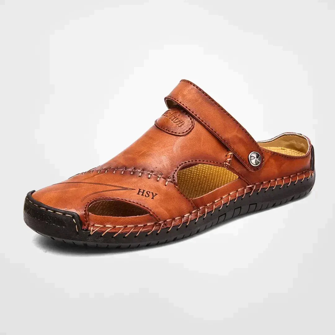 Versatile men's orthopedic sandals with robust design, offering comfort, support, and protection for feet.
