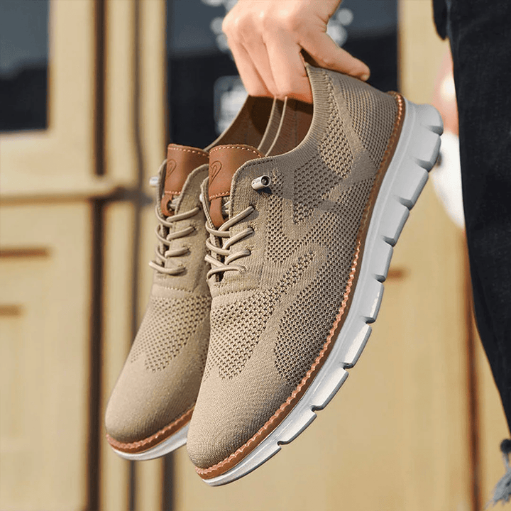 Men's casual slip-on orthopedic walking shoes with arch support & wide toe box for comfort.