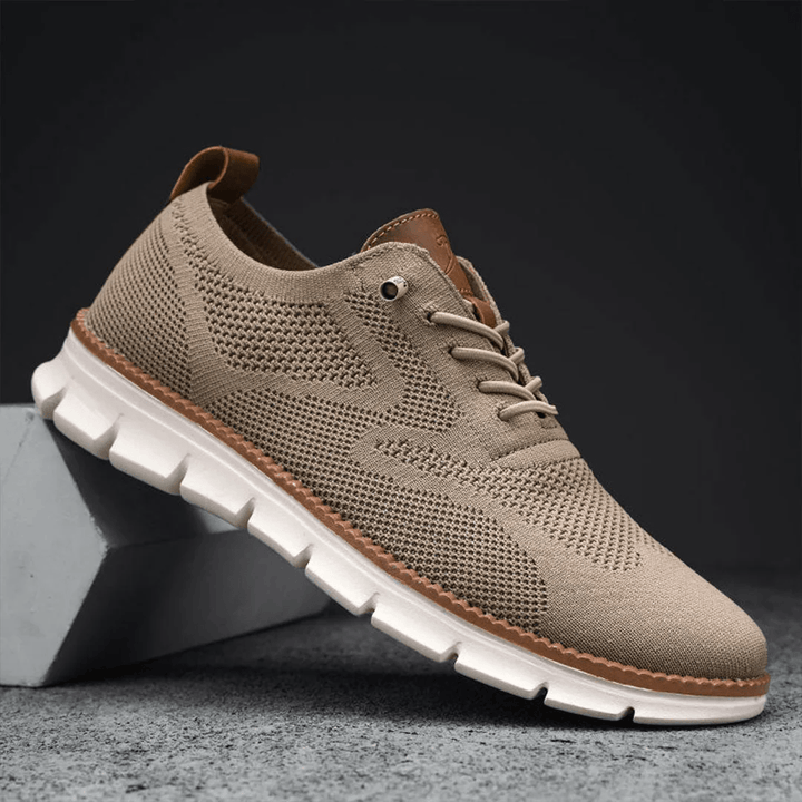Men's comfortable slip-on walking shoes, orthopedic design for arch support & foot relief.