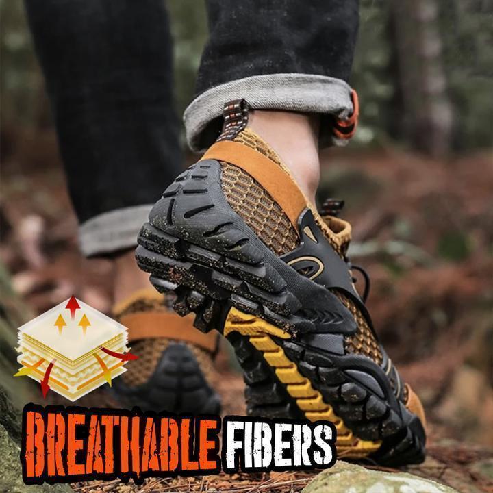 Breathable men's trail running shoes designed for comfort and performance in all seasons