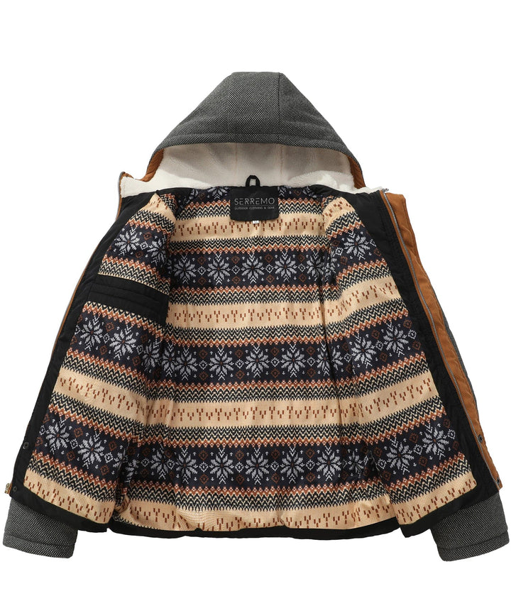 Men's lightweight puffer jacket, dark grey, folded, compact and warm for travel, outdoor