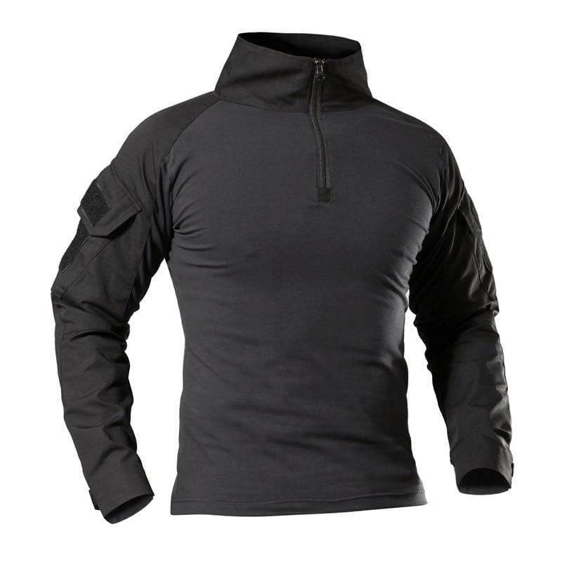 Military-style men's combat shirt, ideal for outdoor wear, breathable and fast-drying fabric