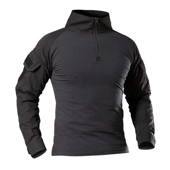 Military-style men's combat shirt, ideal for outdoor wear, breathable and fast-drying fabric