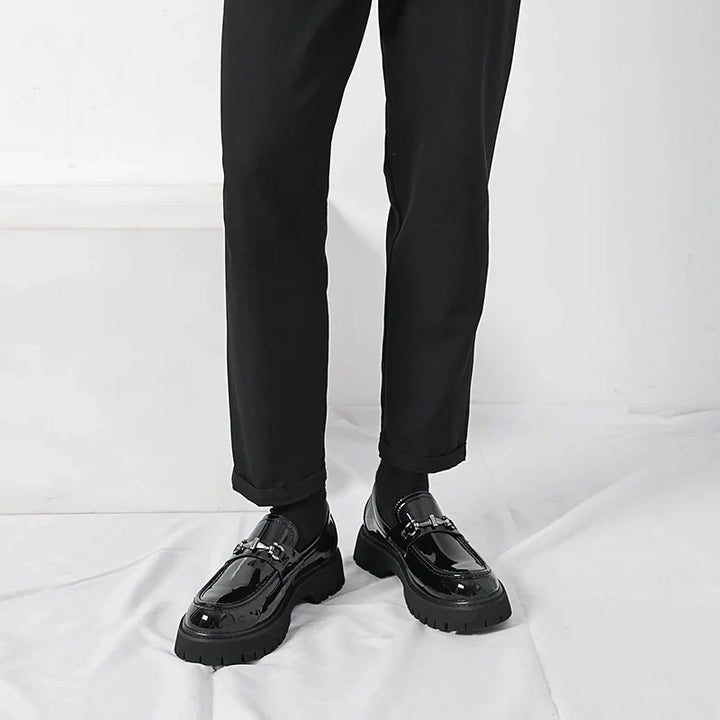 Modern classic men's polished dress loafers, professional and comfortable slip-on style for men.