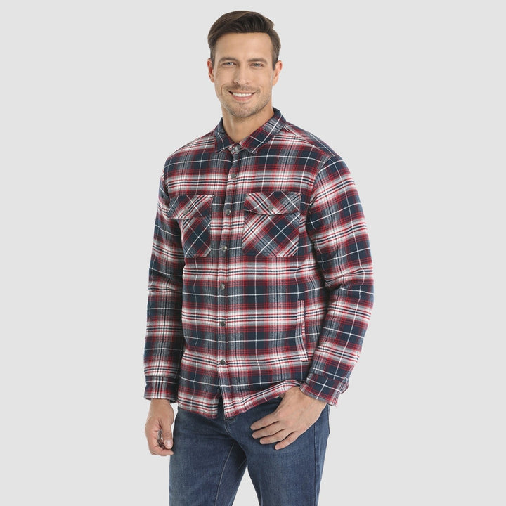 Men's versatile quilted flannel jacket, perfect as a layering piece for fall and winter