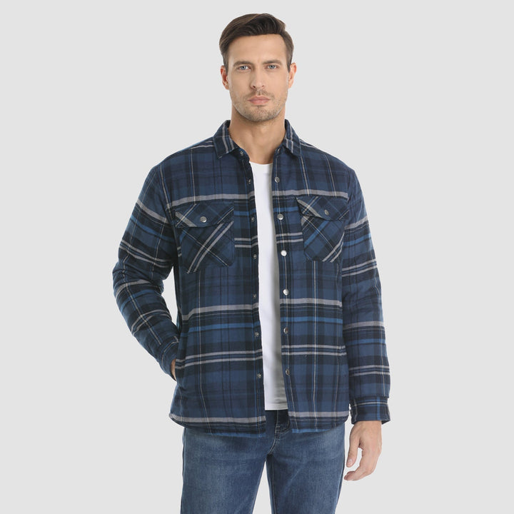 Men's quilted flannel jacket for everyday style, combining comfort and fall fashion trends