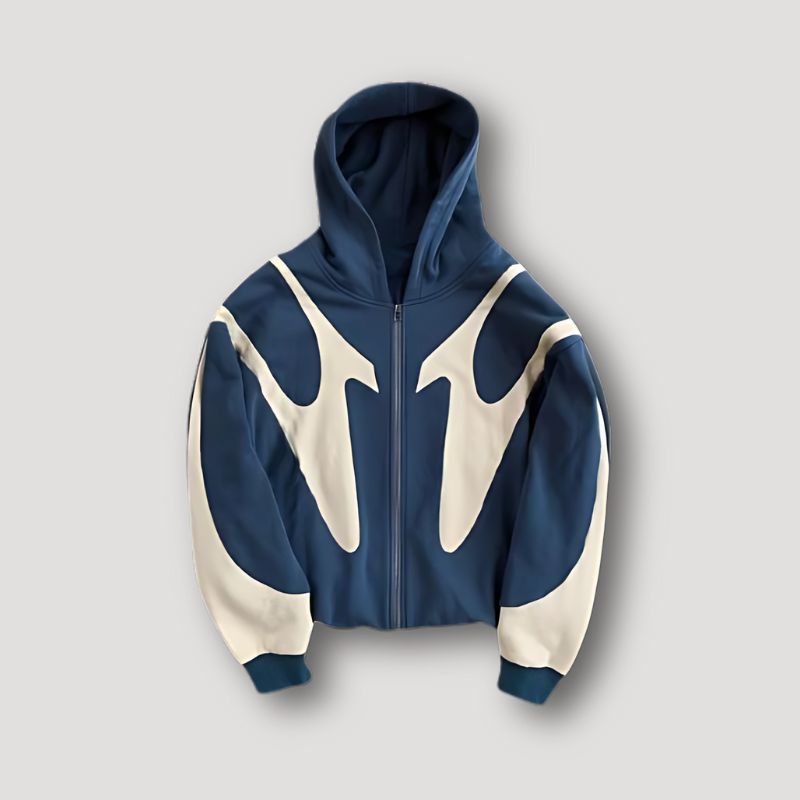 Urban fashion men's relaxed fit zip-up hoodie in grey, a comfortable hooded sweatshirt for daily wear.