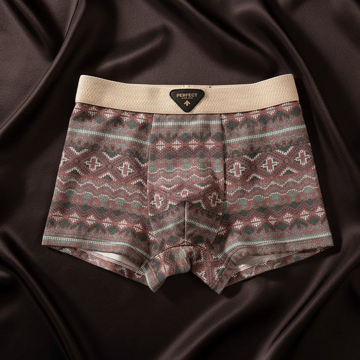 Retro men's organic cotton boxer briefs multipack. Soft, breathable & comfortable essential underwear.