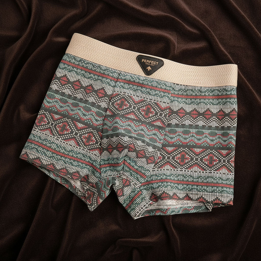 Soft organic cotton men's boxer briefs. Breathable retro style underwear for comfortable, everyday essentials.