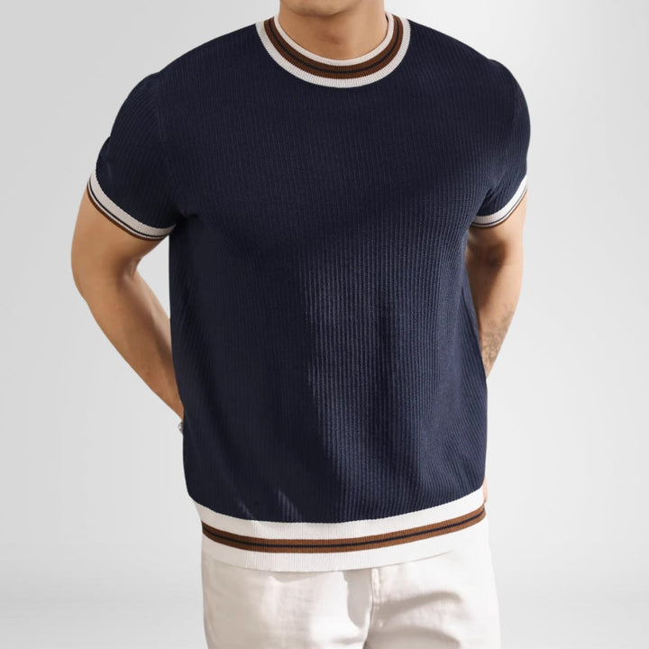 Men's fashion Rico Crewneck, premium cotton knit sweater with tailored fit & soft comfort.
