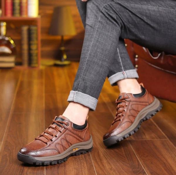 Mens everyday lace-up comfort shoes. Rugged design, anti-slip sole, perfect for daily wear, walking, and smart casual outfits.