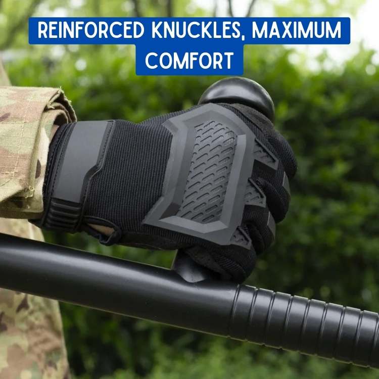 Black, green, or brown men's durable tactical gloves for all outdoor & work missions. Rugged & protective.